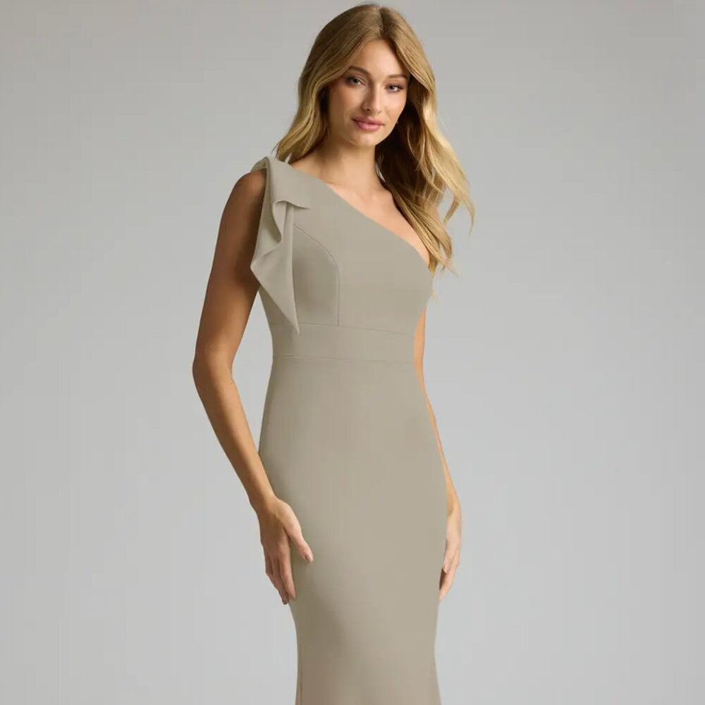 Azazie Rinna Grey Bridesmaid Dress